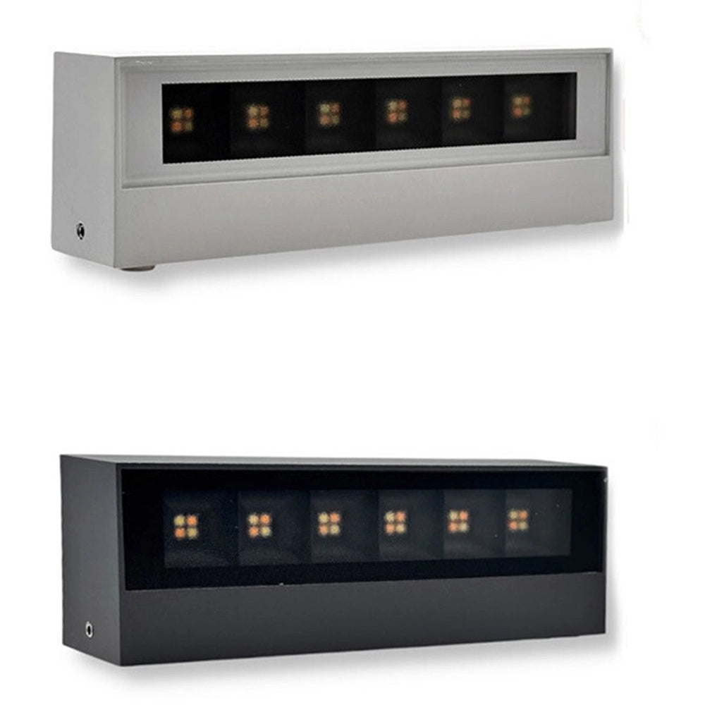 Trade Shop - Applique Led Da Esterno A Doppia Emissione 14 Watt Cct 3 Tonalità Di Luce Ip65 176-3c -