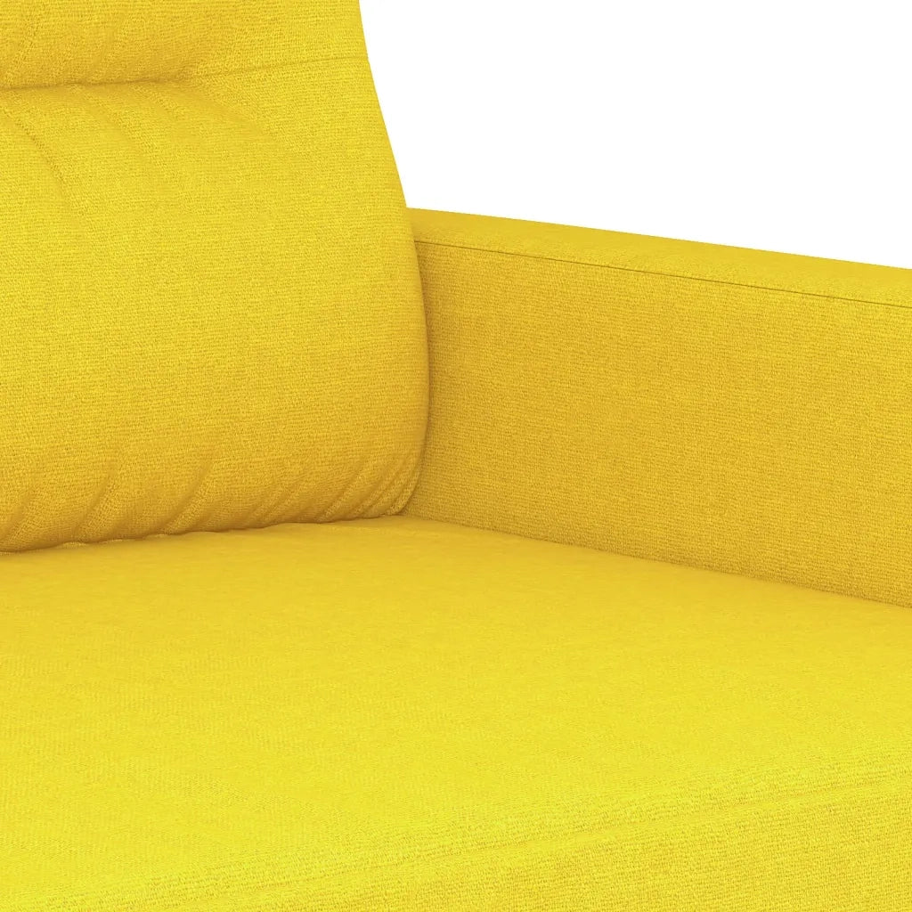 Set di Divani 4 pz con Cuscini Giallo Chiaro in Tessuto 3201549