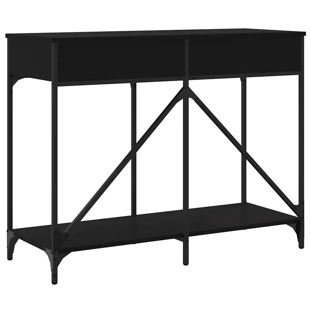 Tavolino Consolle | Tavolo d'Ingresso Nero 100x39x78,5 cm in Legno Multistrato