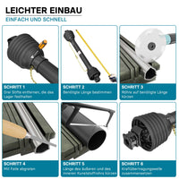 Albero cardanico T8 Giunto cardanico 850-935mm 1240Nm 540rpm Cardano 110kW 150CV 2x 1 3/8" Z6