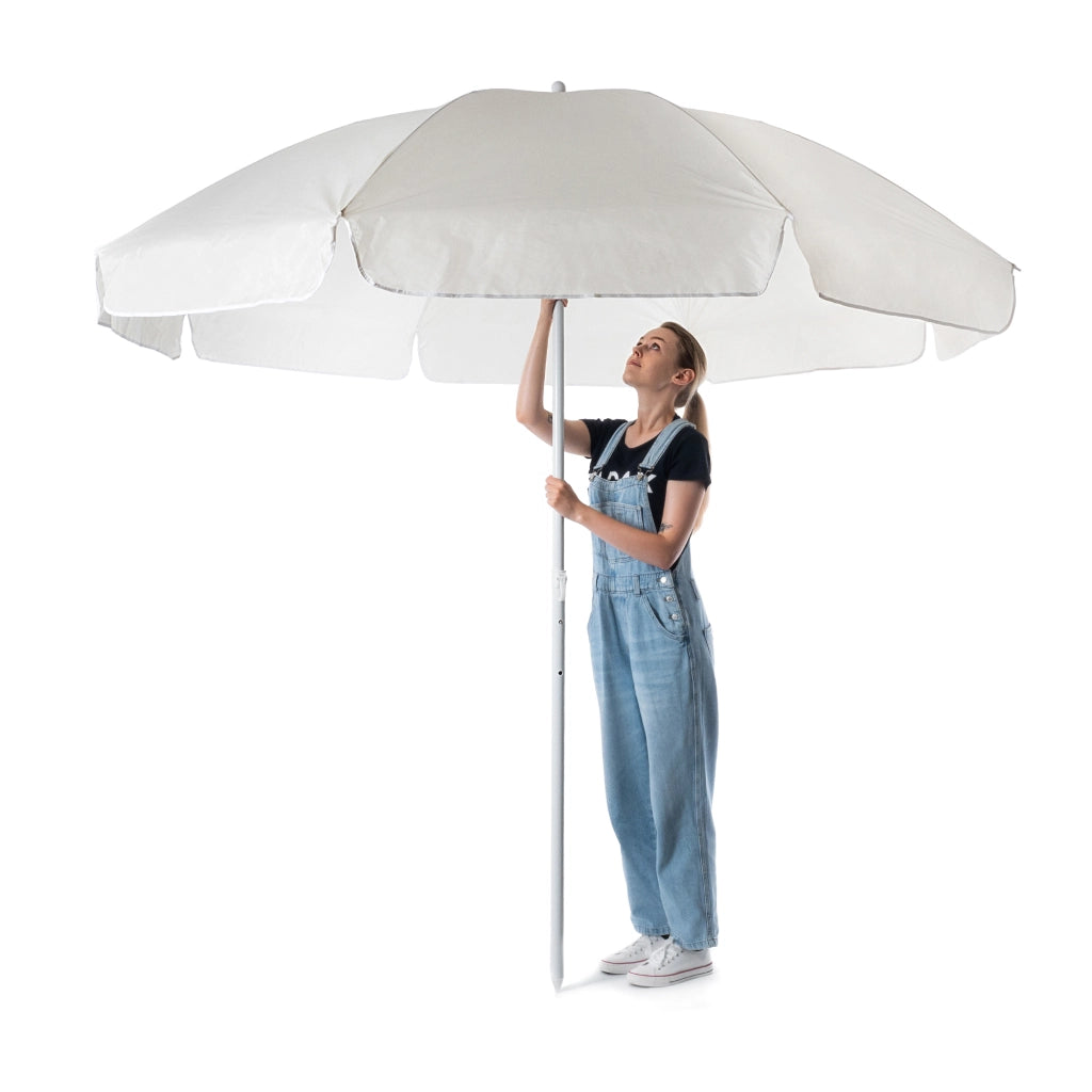 Ombrellone da giardino KADAX per balcone e terrazzo, 220 cm, grande, pieghevole, ideale per la spiaggia, con copertura.