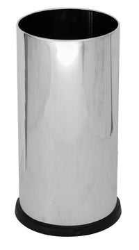 Portaombrelli in Acciaio Inox Ø24xh49 cm Con Vaschetta Raccogli Goccia Lucido