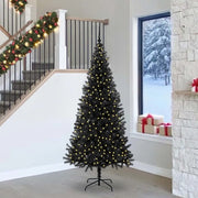 Albero di Natale con 300 LED con supporto Nero 240 cm PVC 3396497