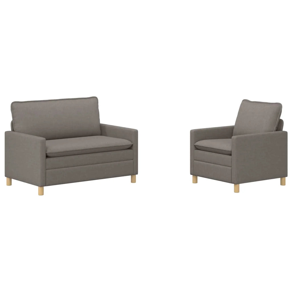 Set di divani 2 pz Tortora Tessuto 3417022