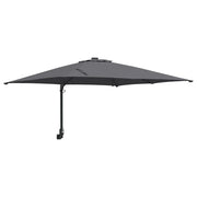 Ombrellone da giardino a sbalzo inclinabile 248,5 x 247,5 x 160 cm con elegante illuminazione a LED in poliestere antracite 02_0058652