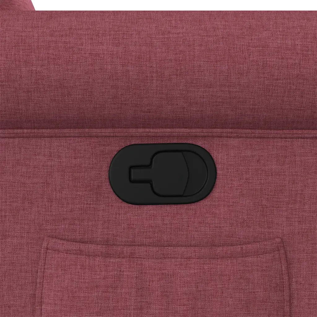 Poltrona Reclinabile in Tessuto Rosso Vino 4015659