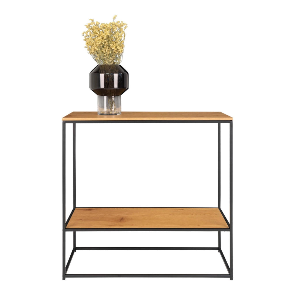 Tavolo Consolle Vita, Marrone, Metallo, 36x80x80 cm