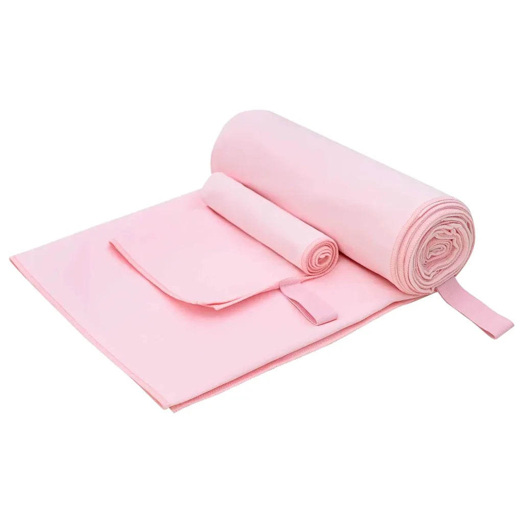 Set di Asciugamani Sportivi 2 pcs Rosa Tessuto 42011498