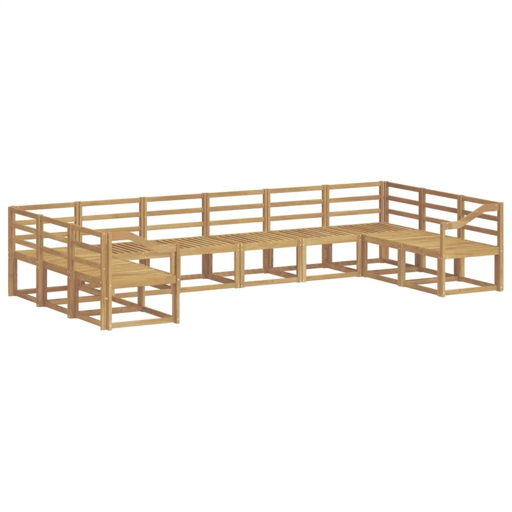 Set di divani da esterno 10 pcs Bianco Legno di Acacia Massello 3388303