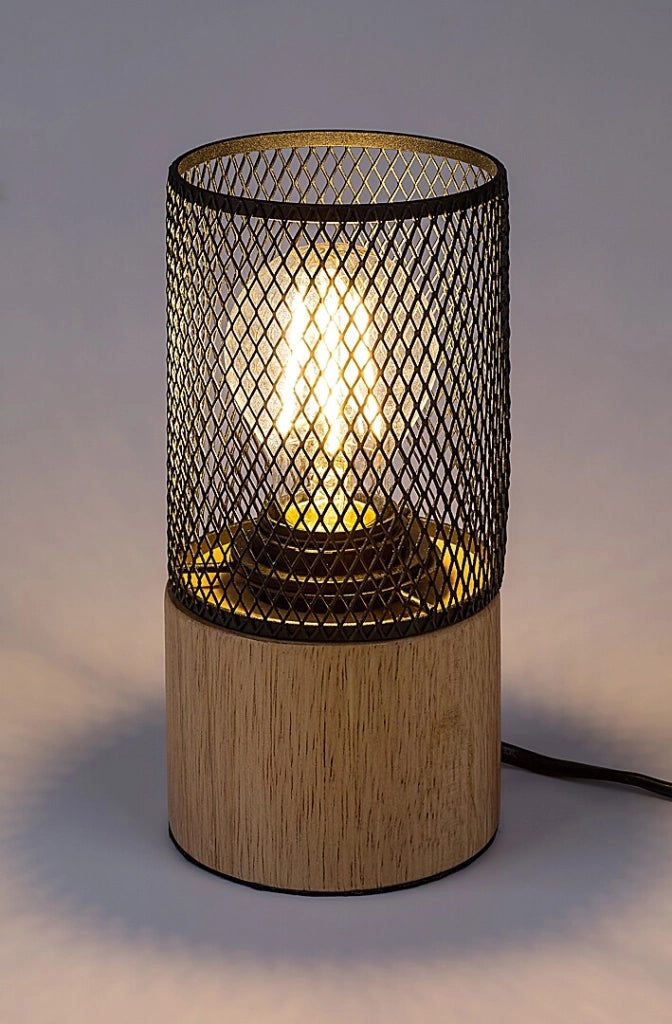 Lampada da tavolo industriale faggio E27 Callum 74040 Rabalux