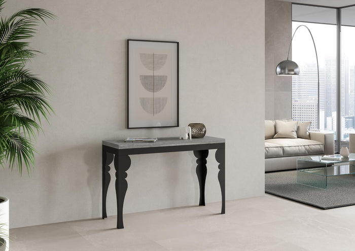 Tavolo Salvaspazio Allungabile 120/200x45/90x80/78 cm Paxon Double Cemento