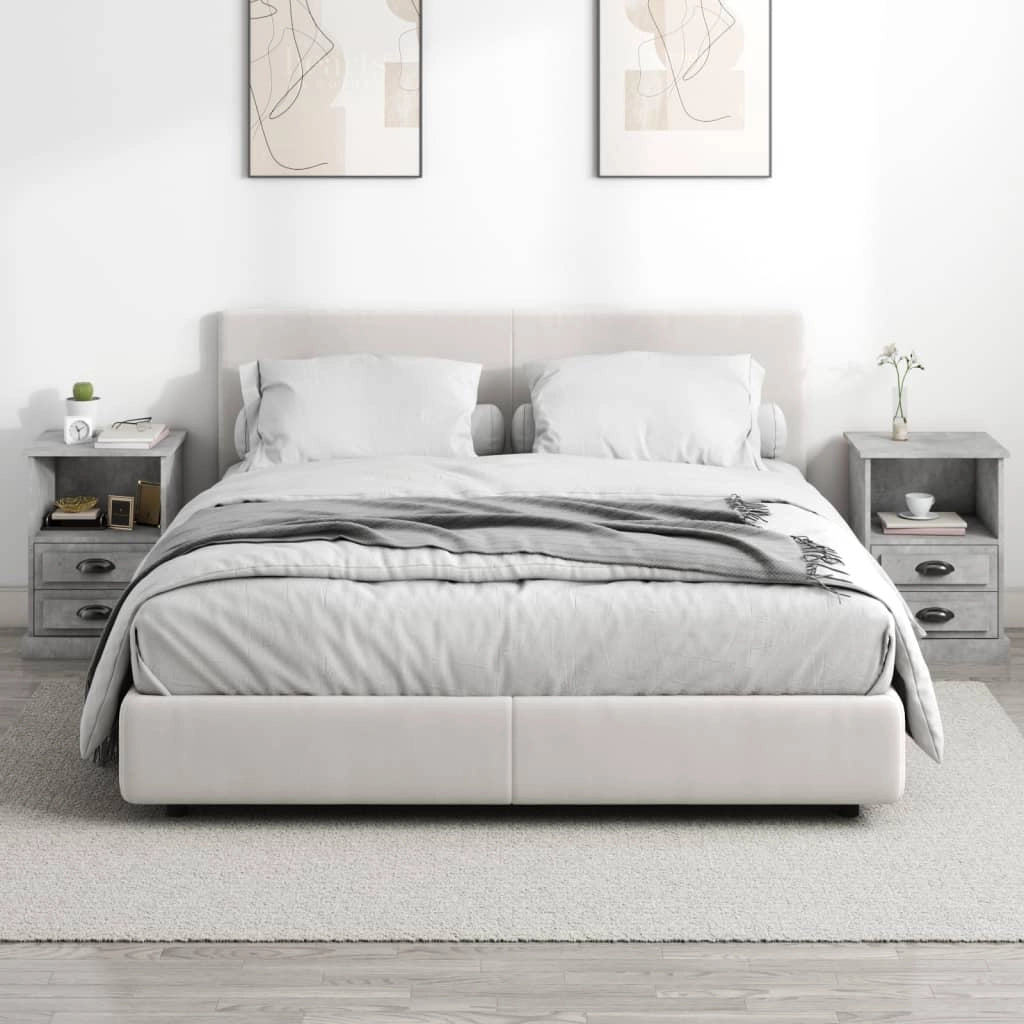 Comodini 2 pz Grigio Cemento 43x36x60 cmcod mxl 102859