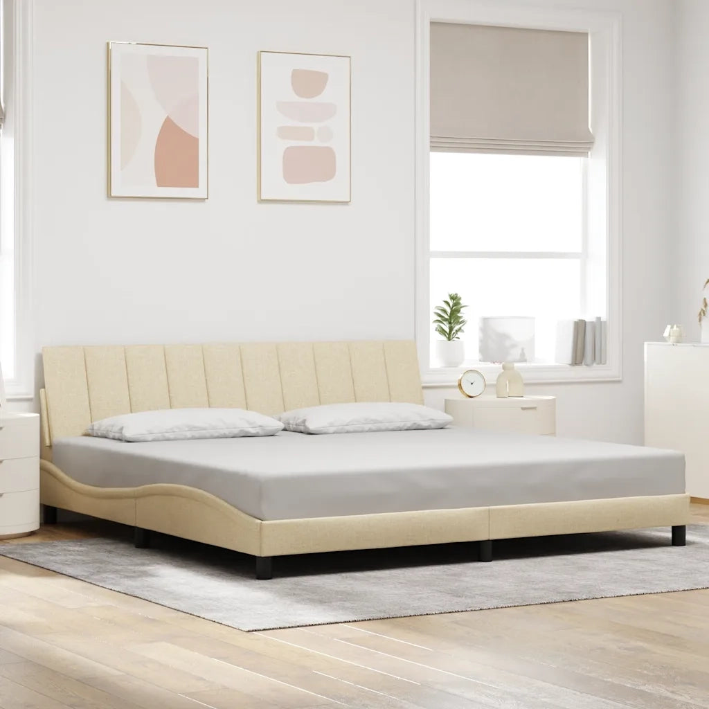 Giroletto senza Materasso Hanko Crema 200x200 cm in Tessuto 3310487