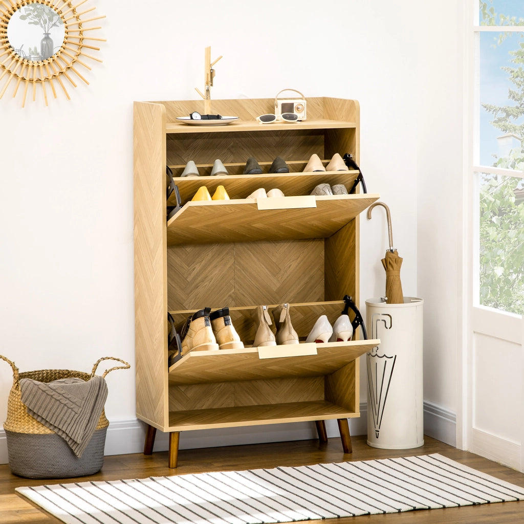 Scarpiera con ante a ribalta per ingresso o camera ¨C zephmum ¨C 70x30x120 cm