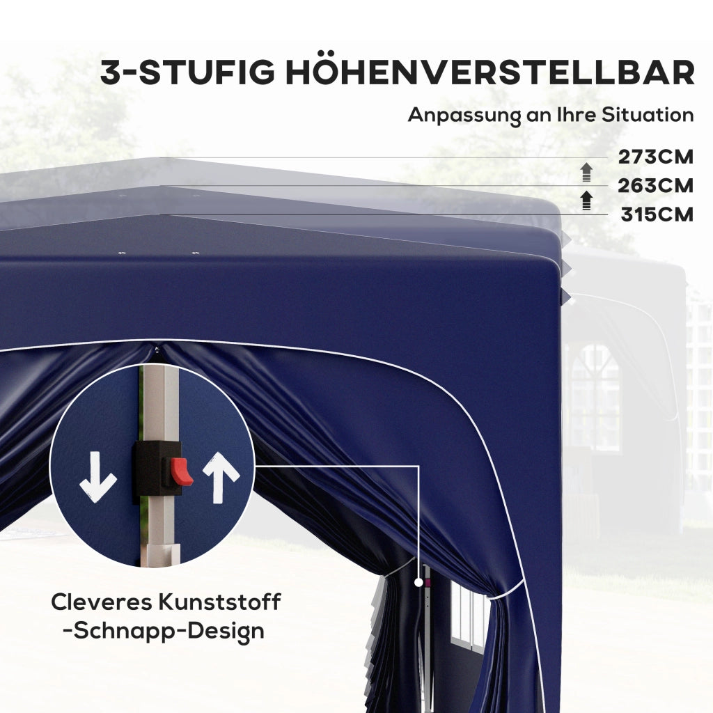 Gazebo da giardino pieghevole ¨C zephmum ¨C Grigio sabbia 3x3 m