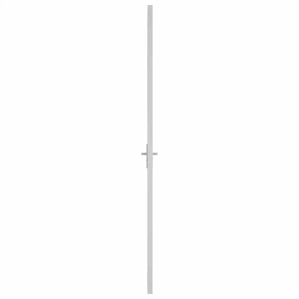 Porta Interna 102,5x201,5 cm Bianca in Vetro ESG e Alluminio 350571