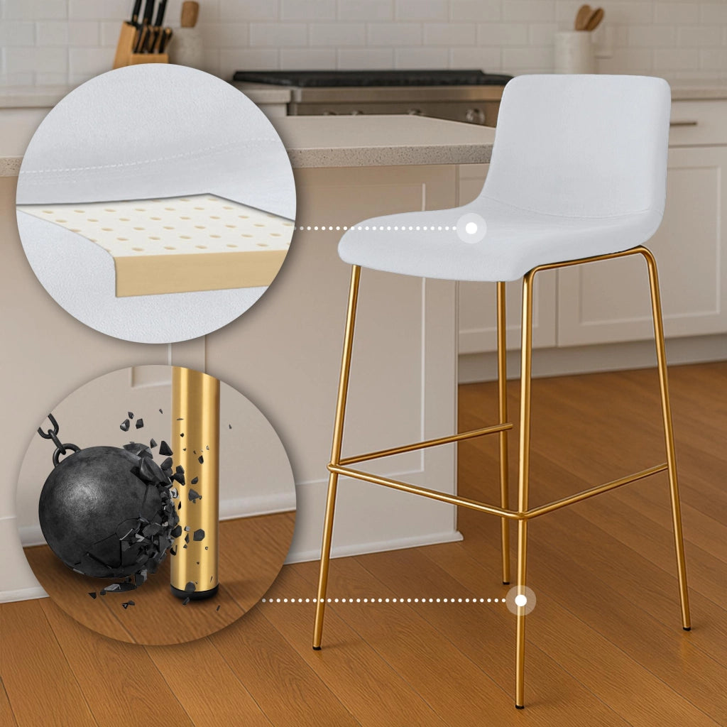 Barhocker Hoover Samt 4-FuЯ Gold