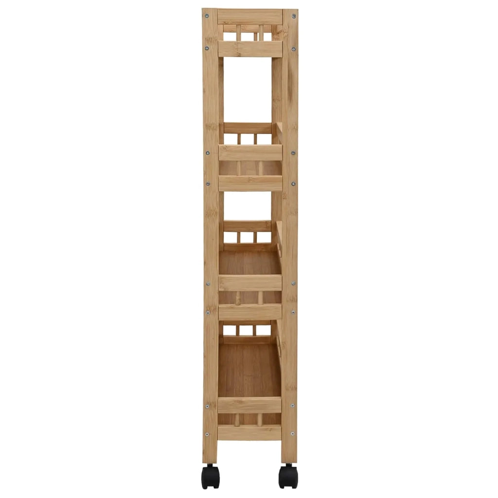 Carrello da Cucina con Ruote Naturale 60 x 18 x 97 cm Bamb¨´ CFW6439585
