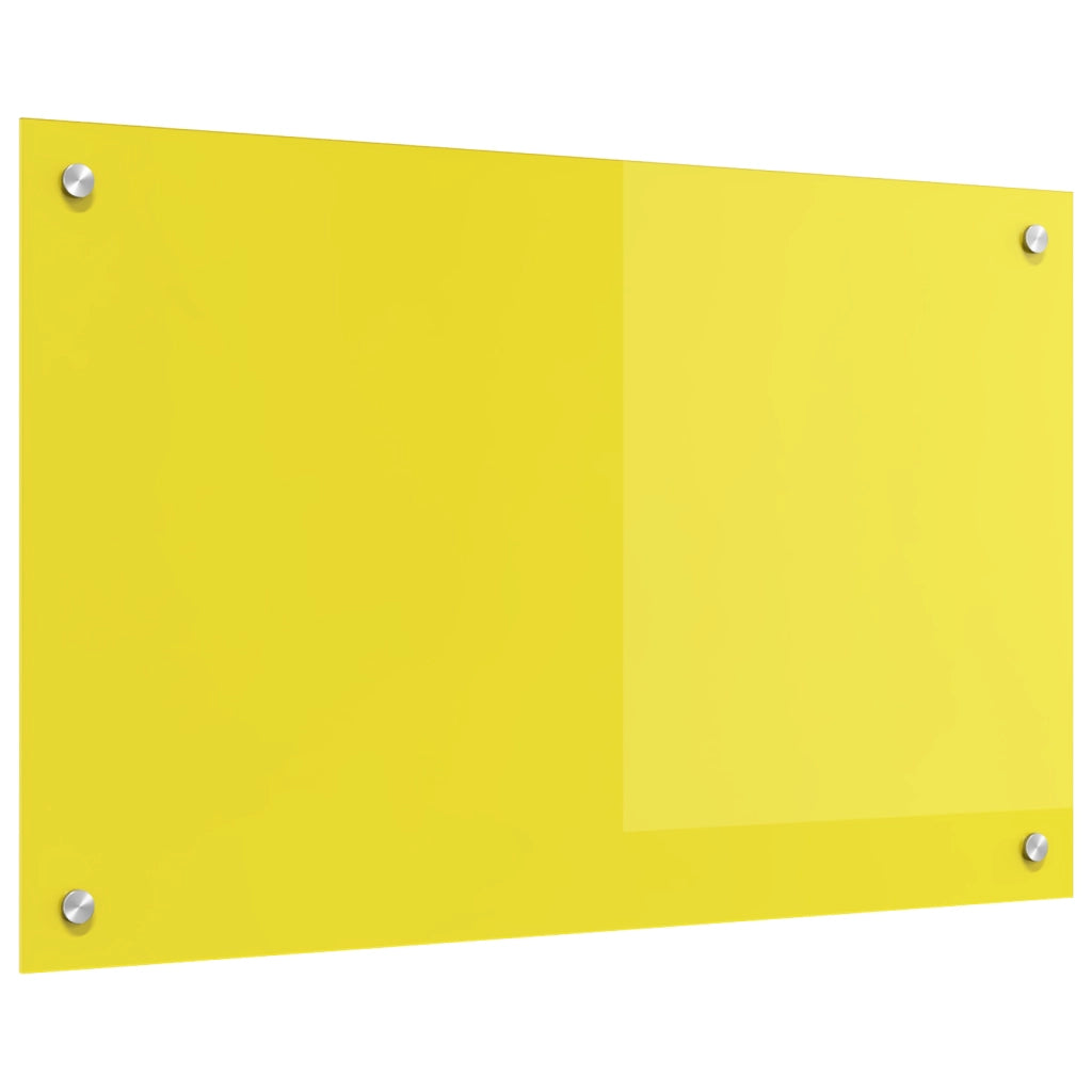 schienale cucina  giallo 80x50x0,6 cm vetro temperato