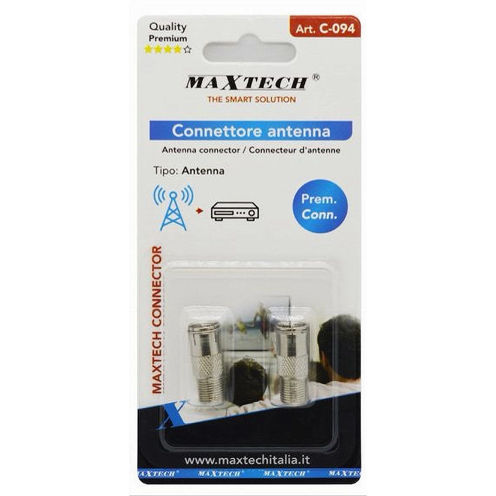 Trade Shop - Connettore Spina Antenna Femmina A Presa Coax Adattatore Tv Coassiale Vite C-094 -