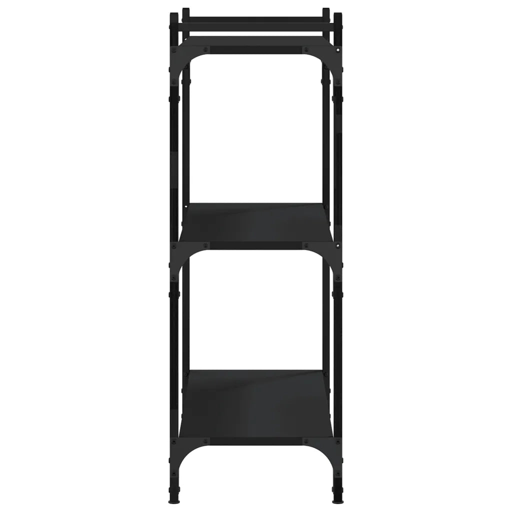 Libreria a 3 Ripiani Nera 80x30x86 cm in Legno Multistrato 837667