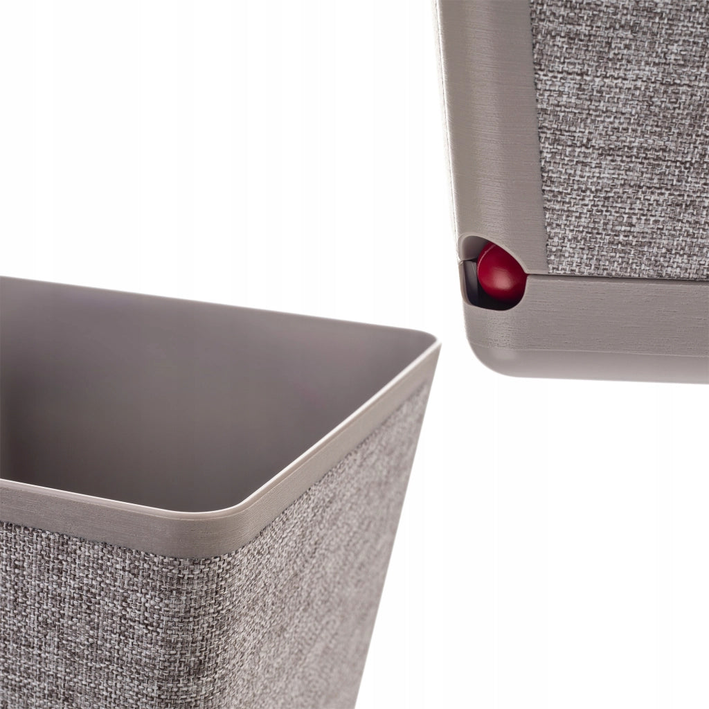 Copertura per vaso da fiori KADAX con supporto quadrato, tessuto fantasia tortora, 30 cm