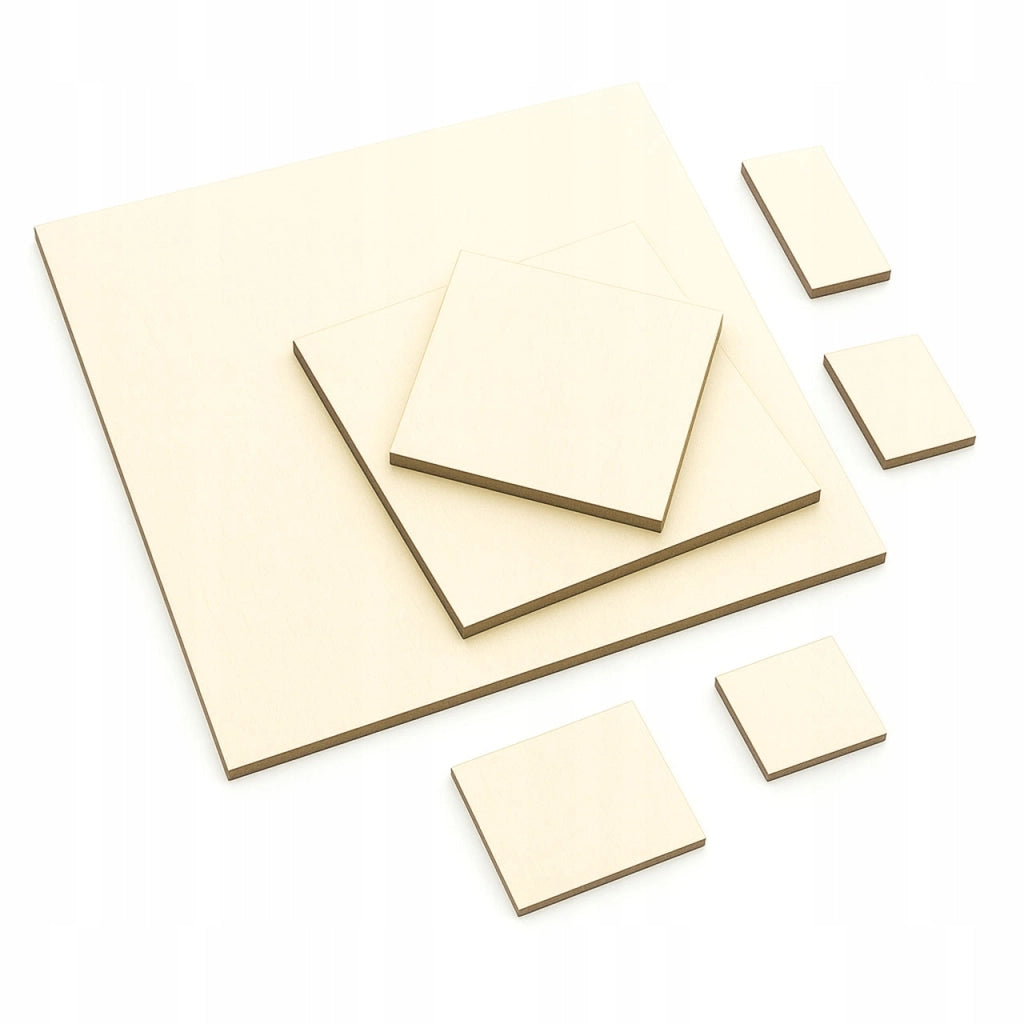 Lastra di Compensato Tecnico LaserSmooth – 10x20x2,5 cm | Classe I, Superficie Liscia
