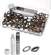 50 Set di Tuli per Porta - Occhi in Rame con Strumento di Regolazione - Riparazione Scarpe e Abiti - Colore Bronzo - Incluso 14mm x 22mm Dimensione