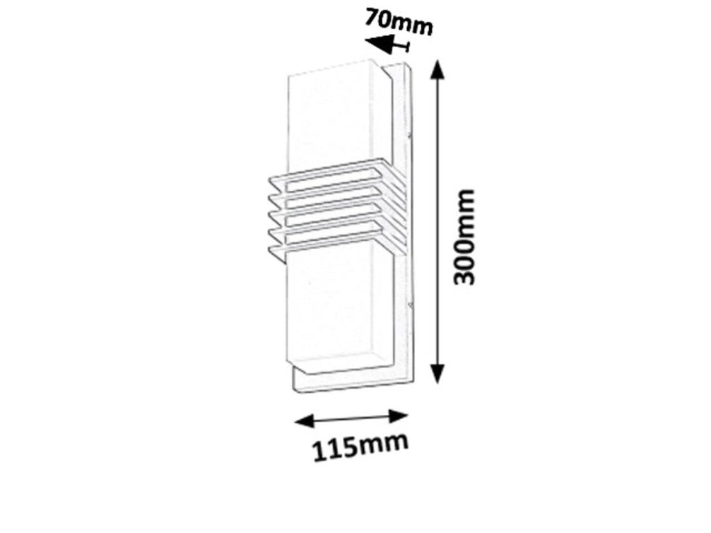 Applique esterno moderno LED 12W antracite Rodez Rabalux