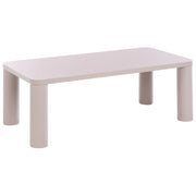 Tavolino con piano in MDF 120 x 60 cm tortora Design moderno Gambe a coste Soggiorno