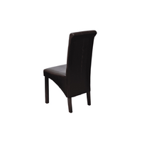 Sedie da Pranzo 6 pz Nere in Similpelle 160318