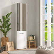 Mobile Portascarpe Scido, Scarpiera 8 Ripiani, 46.5x37.5x199h cm Bianco