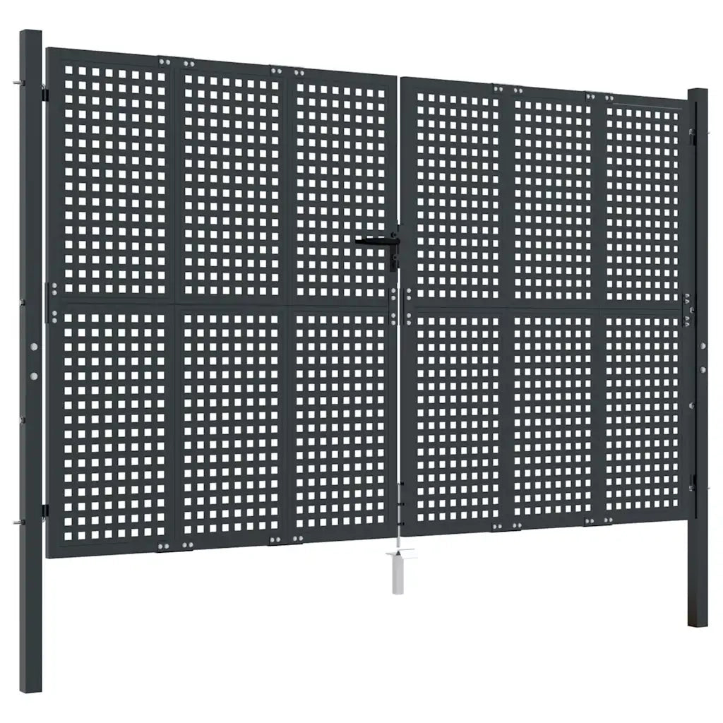 Cancello Giardino Antracite 300x225 cm in Acciaiocod mxl 119129
