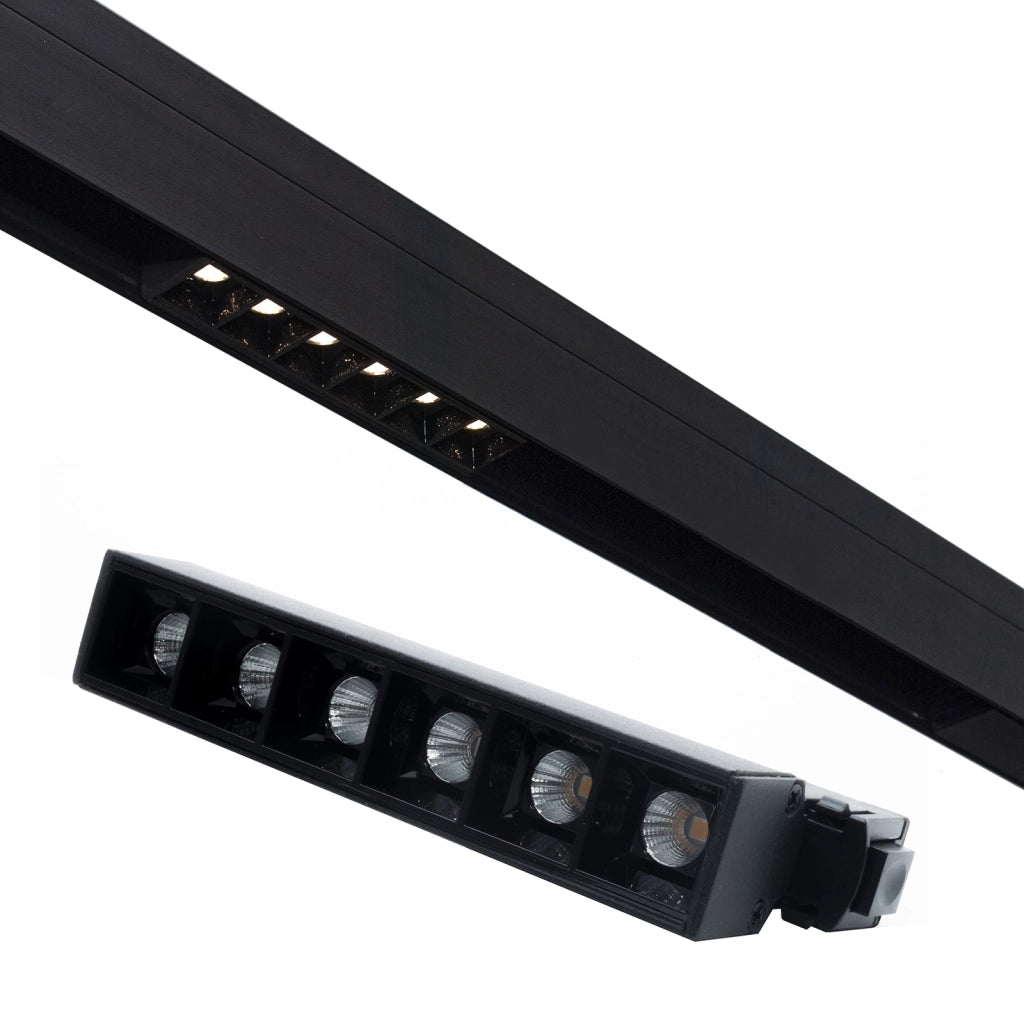 Faretto track barra LED 6W binario magnetico luce spot Dimmerabile CCT 3000K 4000K 6400K interni negozio ufficio 48V