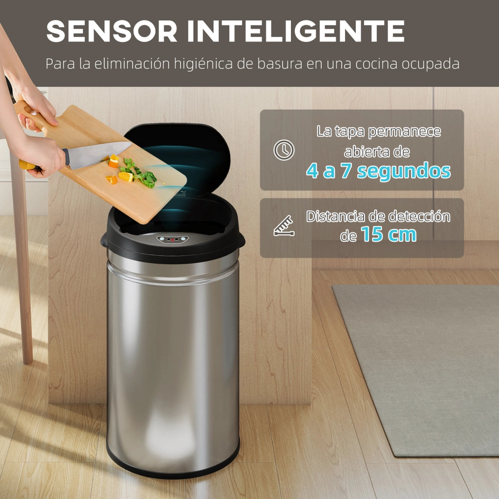 Cestino Portarifiuti Cucina 30 L ¨C zephmum ¨C Acero Inox Argento
