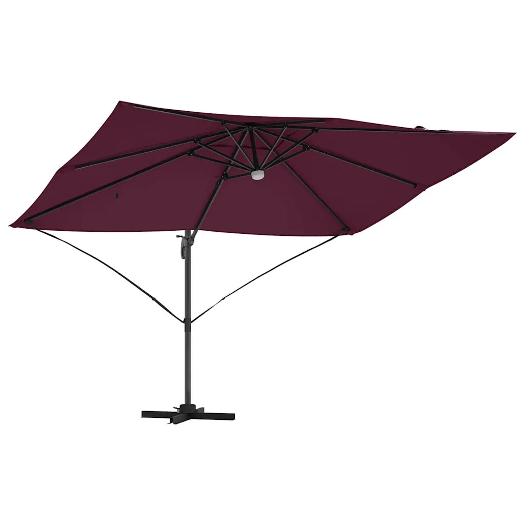 Ombrellone-Ombrello da giardino balcone Rosso Bordeaux 351 x 250 x 253 cm