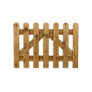 Cancello diritto mini 100x70 cm in legno impregnato - Listelli arrotondati