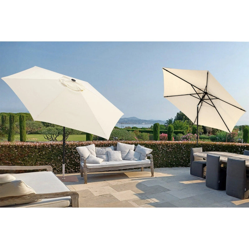 Ombrellone a palo centrale Trend 240x240 cm Made in Italy - Bianco