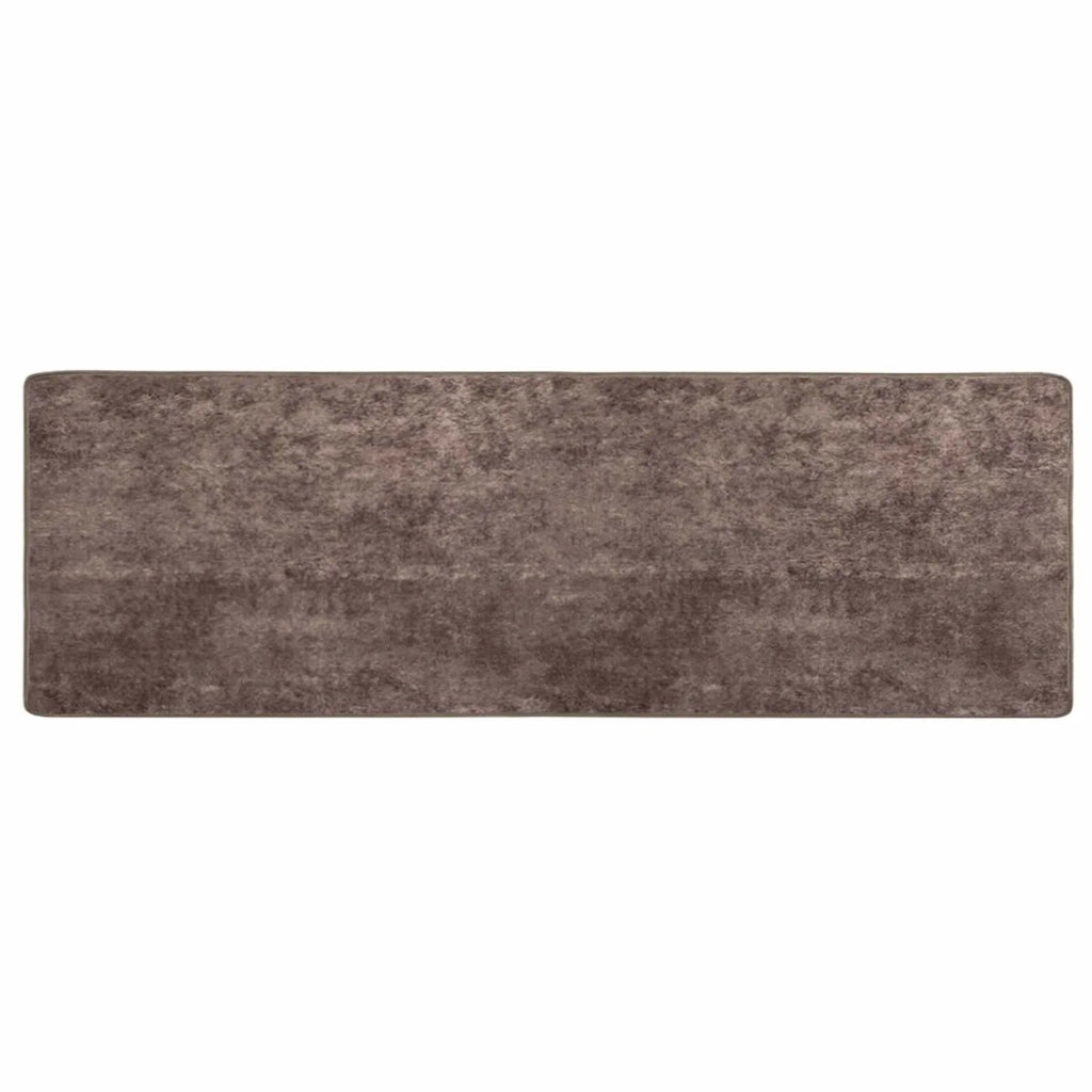 Runner Tappeto MARSA Grigio 100 x 300 cm Poliestere e PVC 42023201