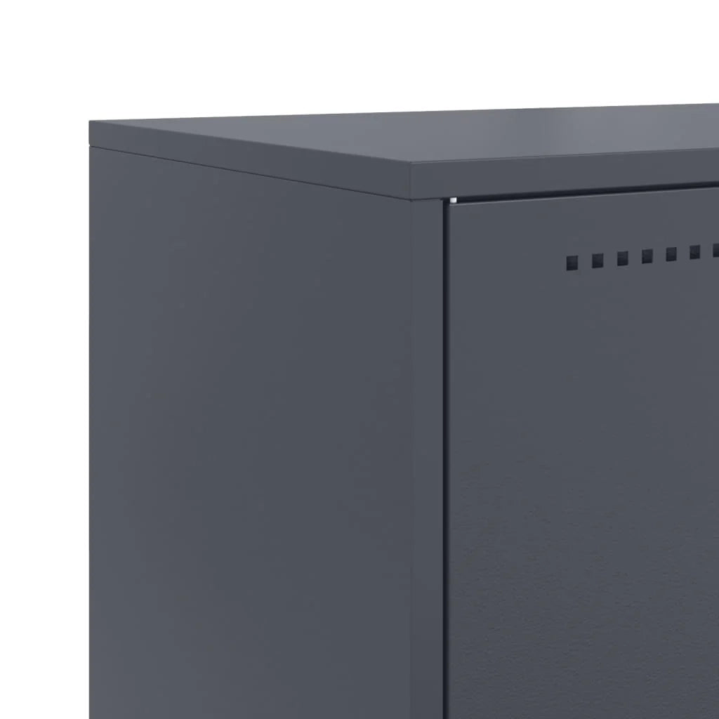 Buffet credenza cassettiera mobiletto mobile contenitore organizer cucina soggiorno salotto alto 68,5 x 38,5 x 107 cm acciaio antracite 02_0032204