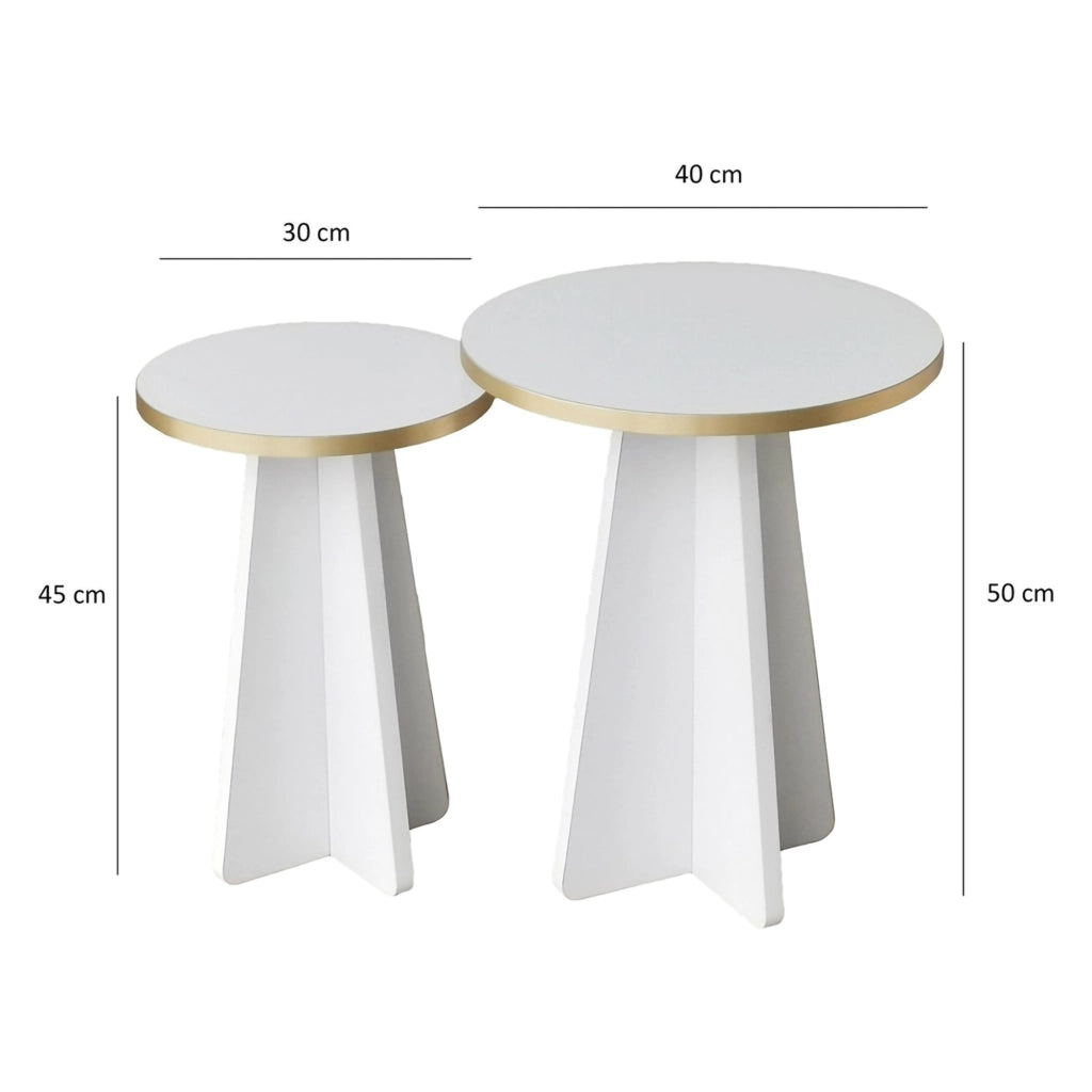 Cardito, Tavolino da Salotto Modulabile, 40x40x50h cm Bianco