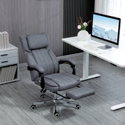 SEDIA UFFICIO massaggiante reclinabile 65x61x105-113 cm grigio in poliestere