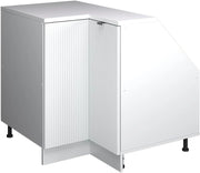 Mobile sottotetto Mobile angolare Rion, Ondulazione bianca, 75.6 x 81.6 cm con 1 porta, carcassa dell’armadio profondità 60 cm, adatto per il salvaspazio sotto tetti spioventi