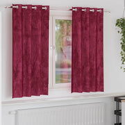 Tende in Velluto 2 pcs Rosso Vino 175 x 140 cm Velluto 4107644