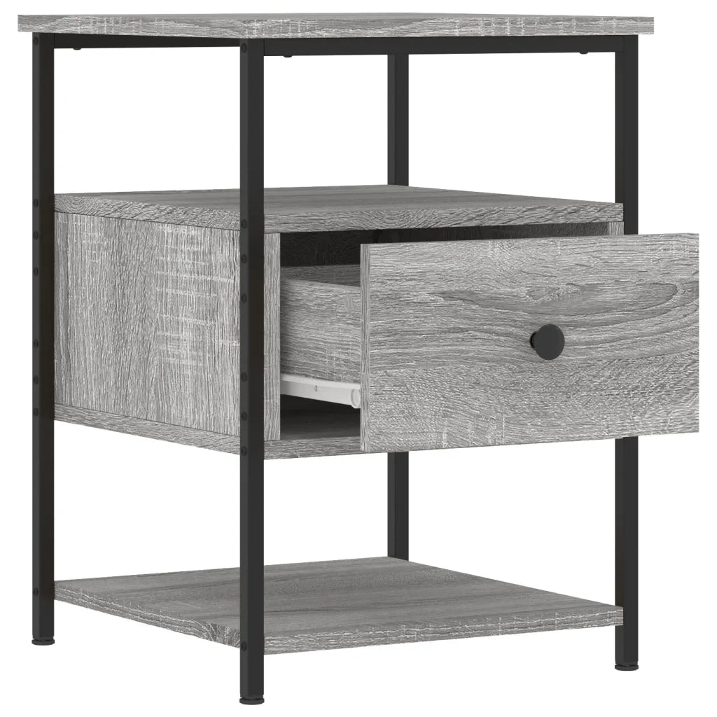 Comodino | Armadio da Notte | Mobiletto da notte Grigio Sonoma 40x42x56 cm in Legno Multistrato
