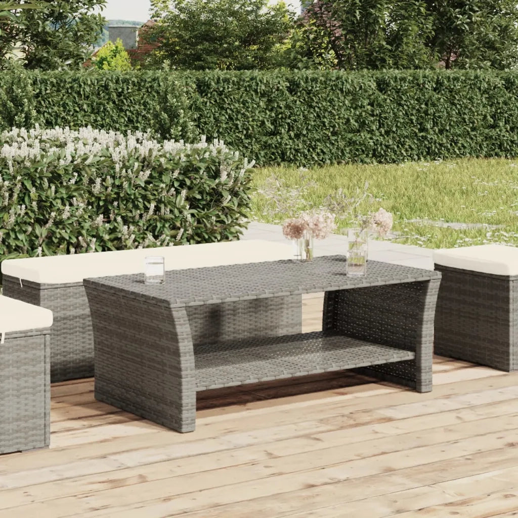 Tavolino Grigio 100x50x40 cm in Polyrattancod mxl 78911