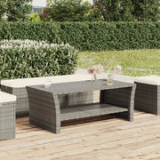 Tavolino Grigio 100x50x40 cm in Polyrattancod mxl 78911