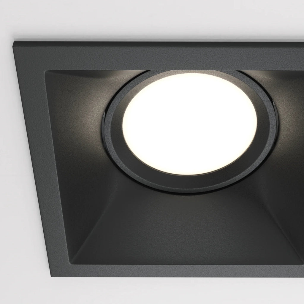 Maytoni Lampada da Incasso Dot 2 luci GU10 nero alluminio