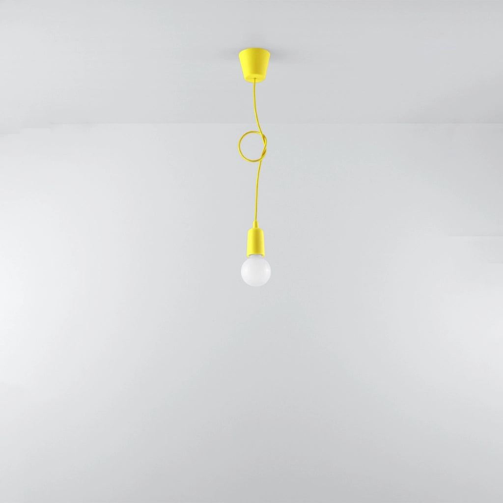 Lampada a sospensione Matero 1 gialla Pure Lume E27