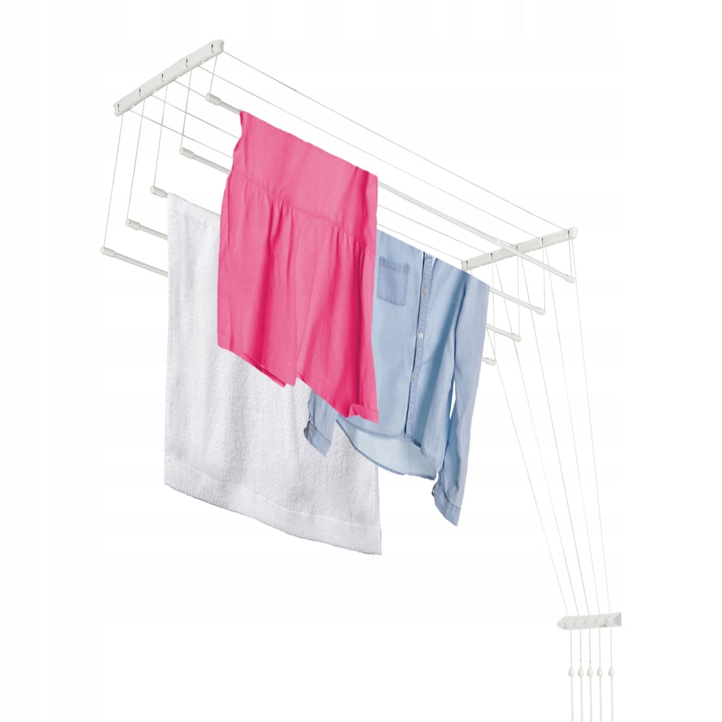 Stendibiancheria da soffitto KADAX per bagno, 5 barre, 100 cm, resistente e robusto.